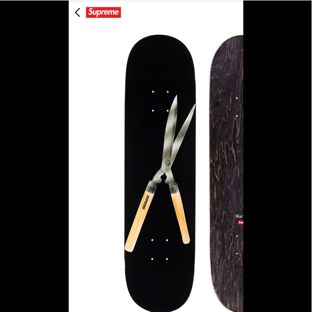 Supreme shears skateboard deck black